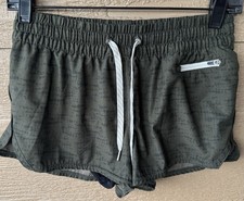 Vuori Clementine Shorts Small dark Green VW304 Zip Pocket Drawstring