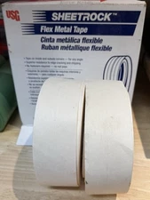 Sheetrock Flex Metal  Tape And Two Rolls Of Barely Used Standard Sheetrock Tape