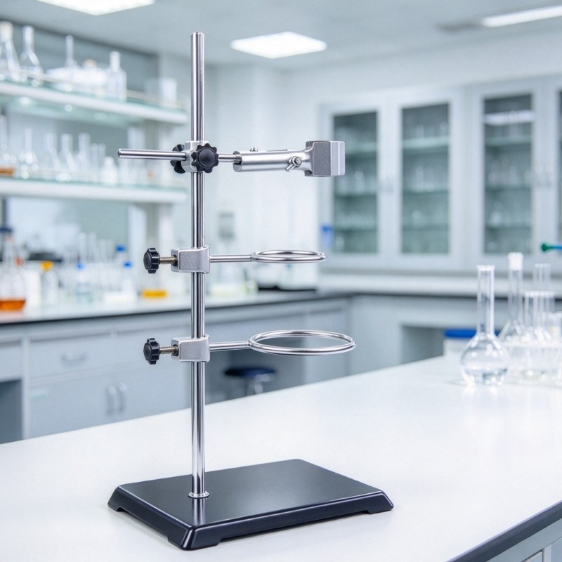 Stainless Steel Laboratory Stand with Flask Clamp for Chemistry ...