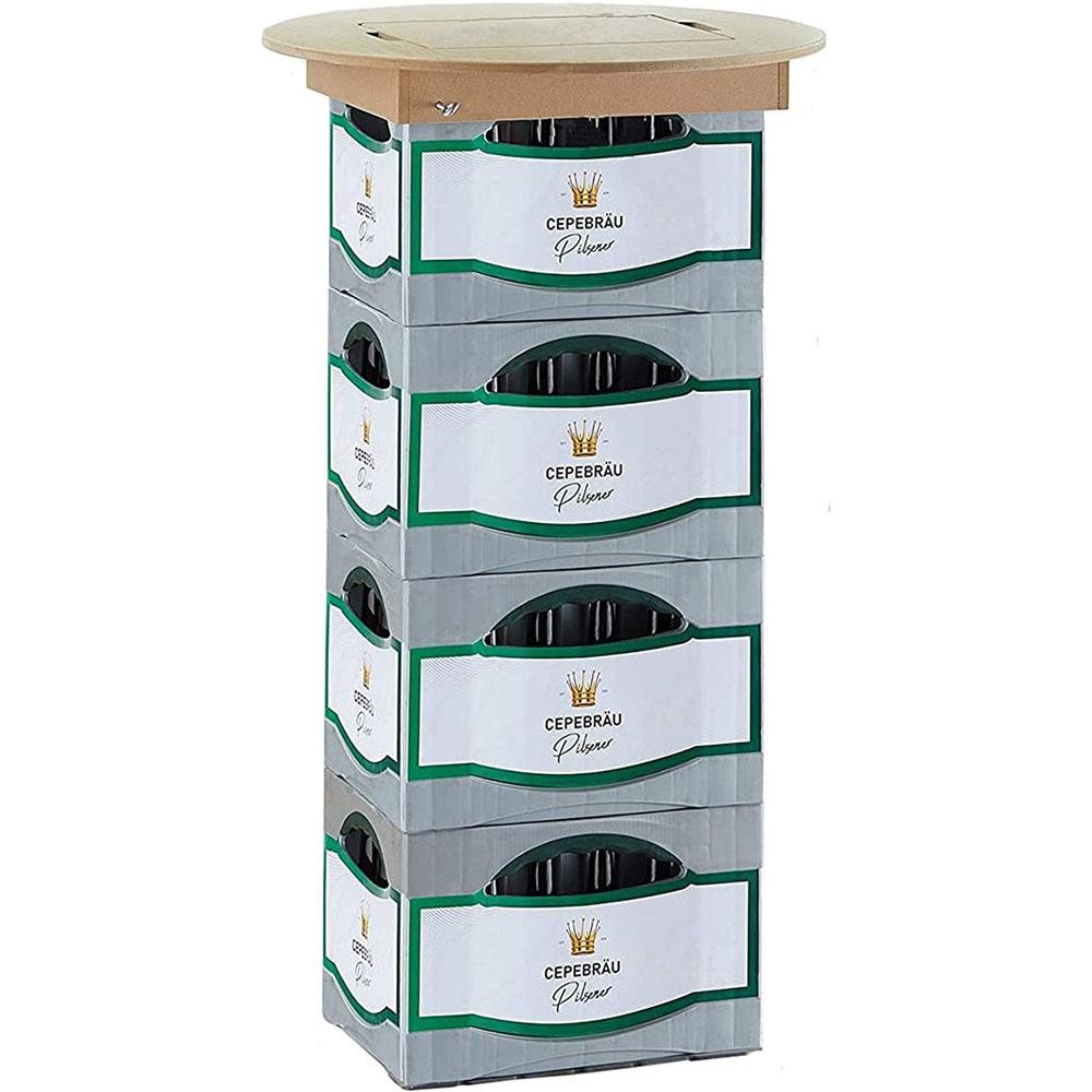 Настольная лампа Cepewa Bierkasten Tischaufsatz 60 см для украшения вечеринок Rund Holz Stehtisch