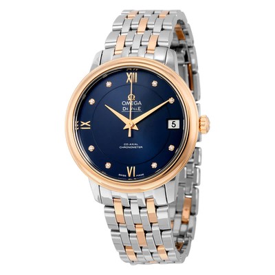 Omega De Ville Prestige Co-Axial Automatic Blue Dial Stainless Steel and 18kt