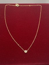 Authentic Cartier D'Amour Diamond Necklace 18K YG Large