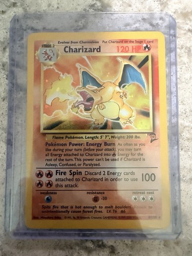 Pokémon Charizard 2nd Edition Holo Card 4/130 Wizards Base Set 1999-2000