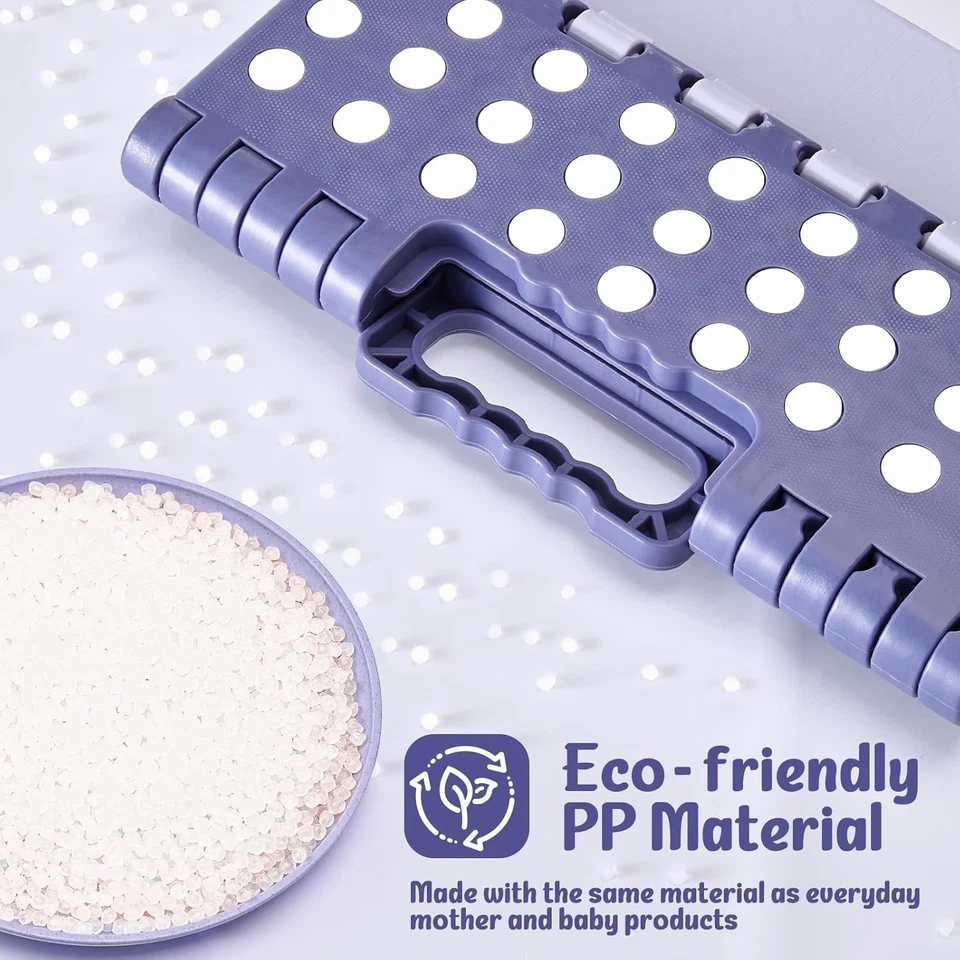 9" Height Folding Step Stool Cute Plastic Foldable Stools for Kids 1 Pack - Image 2 of 4