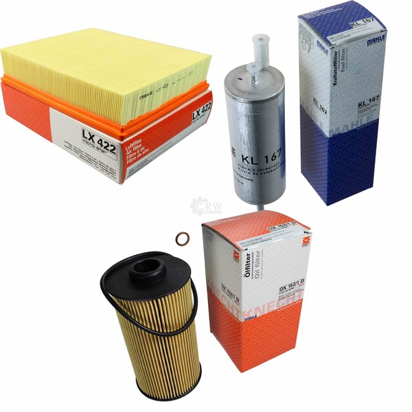 Mahle / Knecht Kraftstofffilter KL 167 Luftfilter LX 422 ÖLfilter OX 152/1D-image