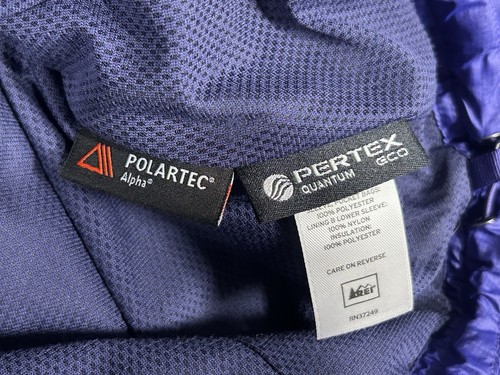 REI Jacket Women’s Small Purple Polartec Alpha Pertex Insulated Lightweight Hood - Picture 10 of 12