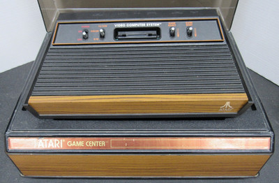 Atari 2600 Woodgrain w/ Joystick & Two Paddle Controllers, Power Cord, 23 Games