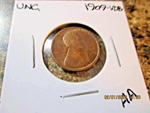 1909-VDB LINCOLN CENT UNC. YOU GRADE      AA