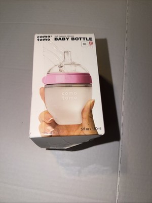 Comotomo Natural Feel Baby Bottle Pink 5 oz Free S/H