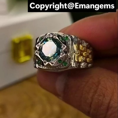 Beautiful Xmas Gift Moissanite Ring 925 Sterling Silver - Lab-Created Sparkling