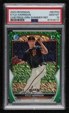 2023 Bowman Green Shimmer Refractor 92/99 Kyle Harrison PSA 10 GEM MT 1n0z