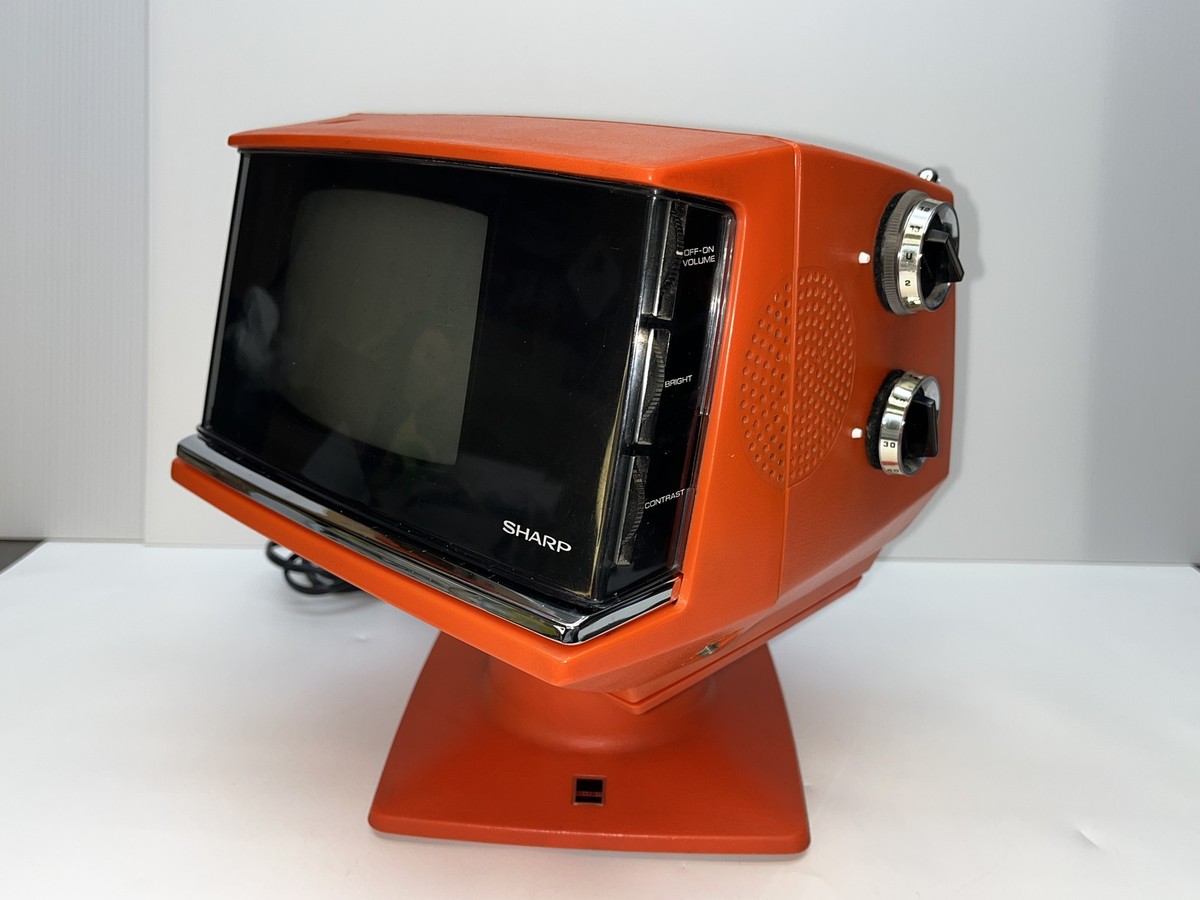 Vintage Sharp 1970s Model 3s-111r Orange Portable Electric-battery Vintage Sharp 1970s Model 3s-111r Orange Portable Electric-battery