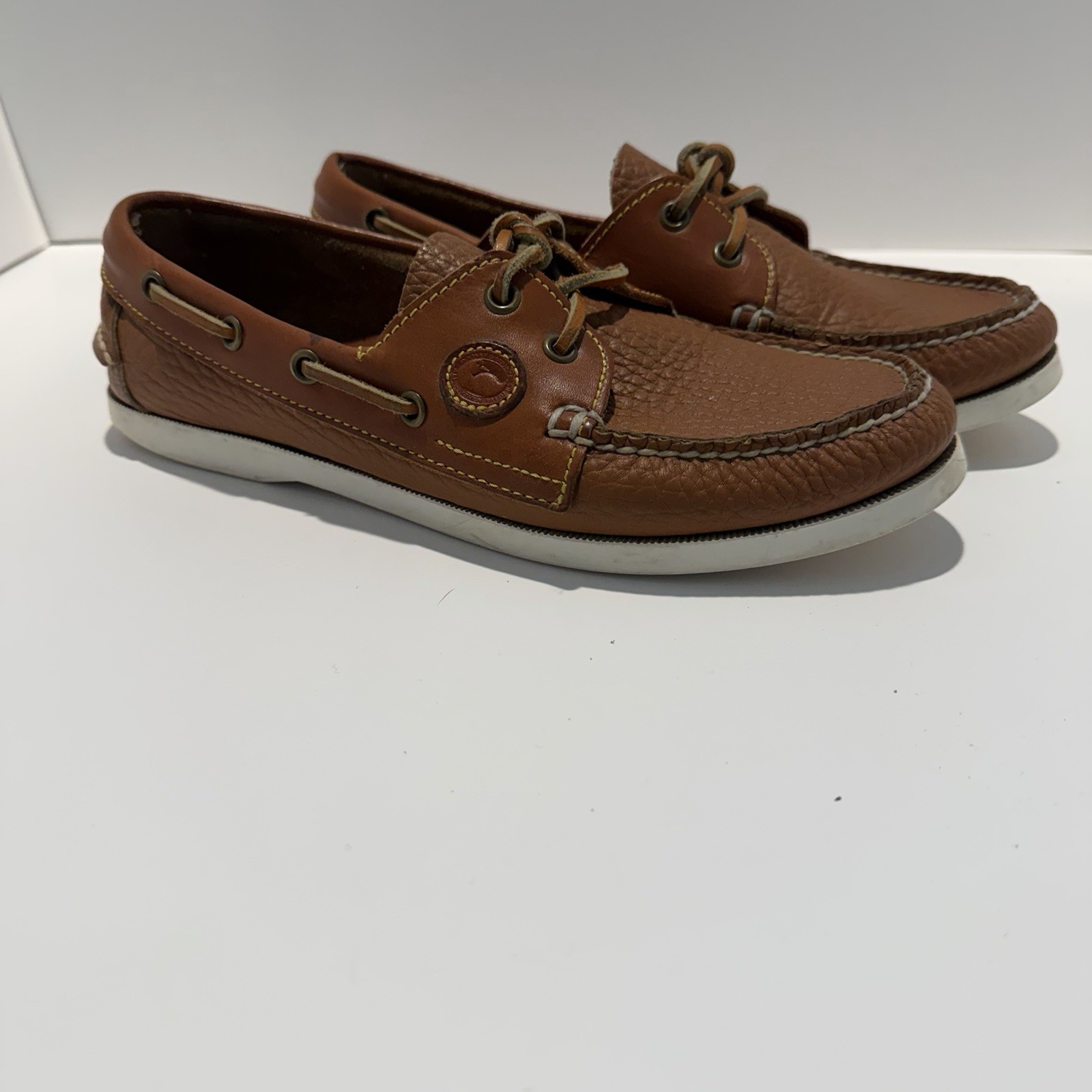 VTG Dooney & Bourke All Weather Leather Boat Shoes Brown Womens Size 8