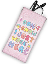 Soft Sunglasses Eyeglass Glasses Case,7x3.5inch Portable PU Leather Squeeze Top