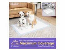 PETSWORLD Enormous Dog Training & Potty Pads, 37x54 inch - Tear Resistant wit...