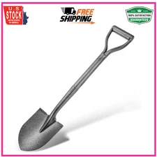 Compact 30-Inch Steel Spade Shovel with D-Handle - Ideal for Gardening & Digging