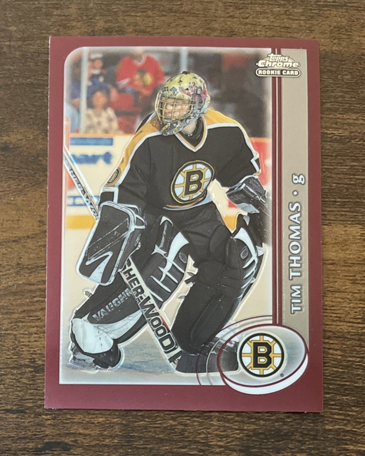 2002-03 Topps Chrome Tim Thomas #162 Rookie Boston Bruins RC
