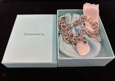 Tiffany & Co. 14” Necklace Choker 925 Sterling Silver Genuine Heart Tag