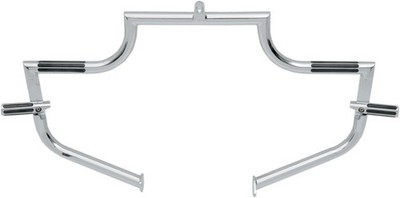 Lindby Twinbar with Integrated Pegs 1.25'' Chrome Harley FLHR Road King 1997-2023