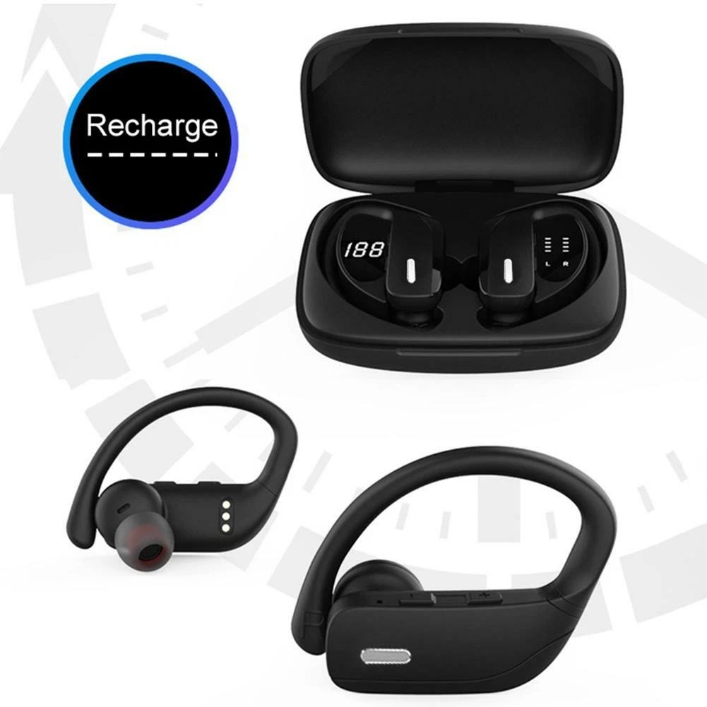 Wireless Sports Earbuds Bluetooth Headphones for Running Workout Black-image