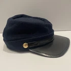 Civil War Union Kepi Style Cap Reproduction 100% Wool Blue Soldier Hat Medium