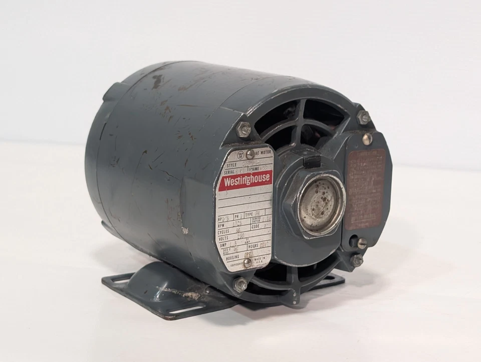 Motor de CA Westinghouse 309P505-A, 1/6 HP, 1125 rpm, tipo FH, 1PH, 1,5 amperios, 230 V Foto 4 de 4