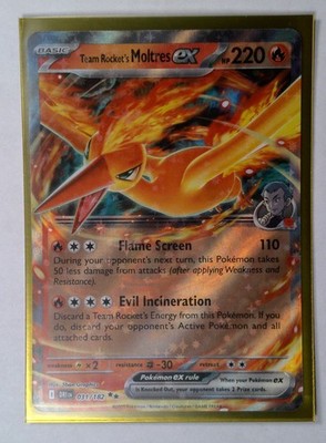 Team Rockets Moltres ex 031/182 Rare Pokmon TCG