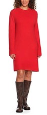 Lands' End Women’s Crewneck Sweater Dress RED New With Tags Choose Your Size