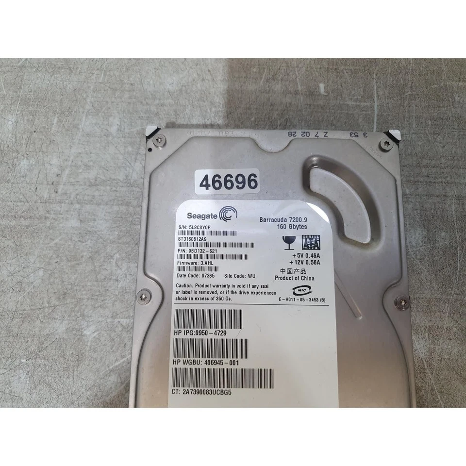 Seagate Barracuda 7200.9 ST3160812AS Internal Hard Drive 160GB 3.5" 7200RPM - Image 2 of 4