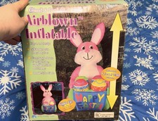 Gemmy Airblown Inflatable 8ft Pink Bunny with...