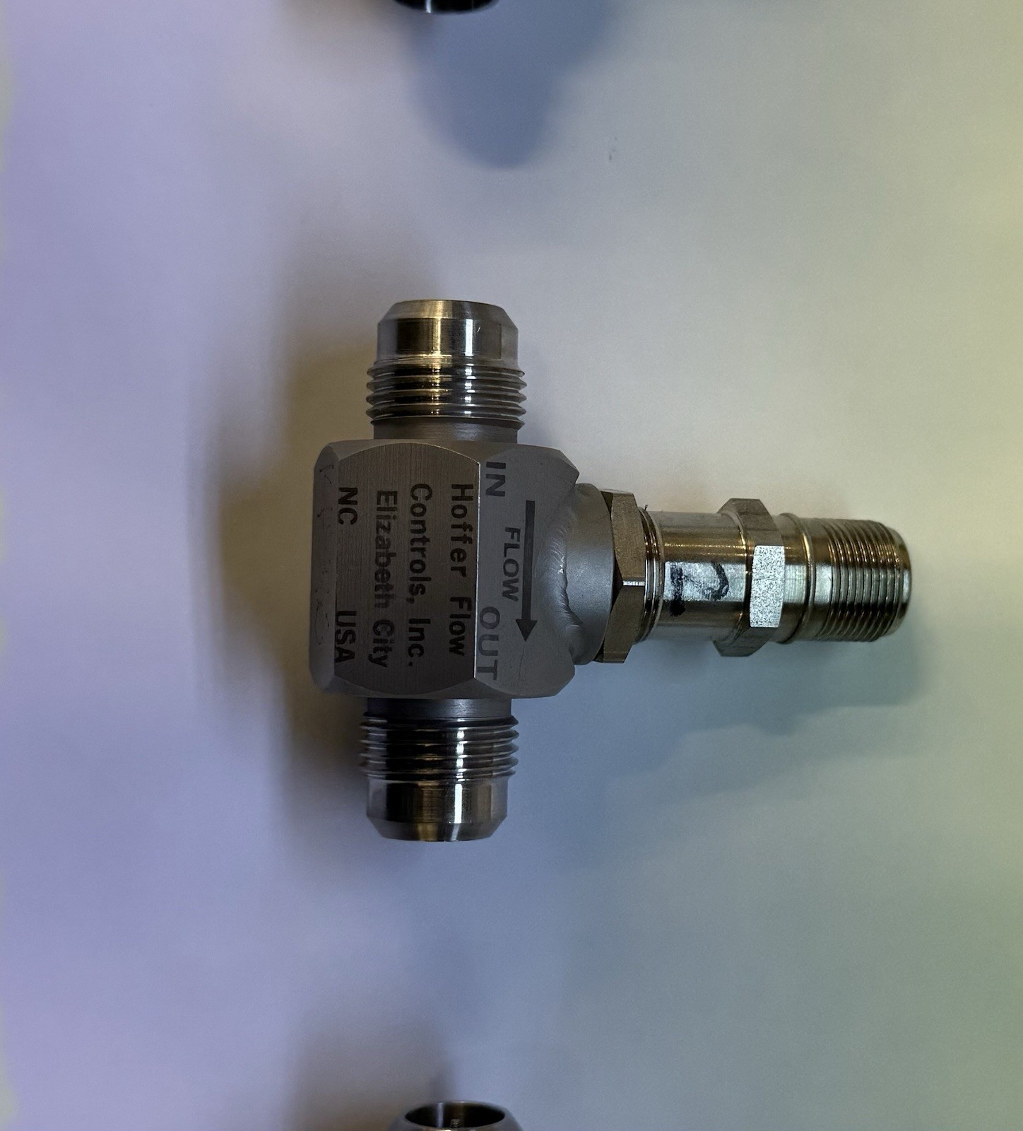 Hoffer Stainless Flow Meter With Racepak Vnet Plug