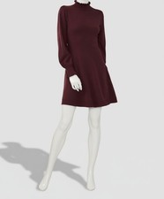 CeCe Women Purple Smock Cuff Mock Neck Sweater Dress Size Large