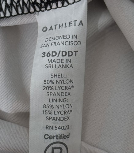 Athleta Sculpted Sienna Halter Tankini Top 36 D/DDT Brown Black Removable Pads - Picture 8 of 10