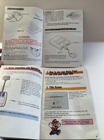 SNES Mouse Super NES Mouse And Mario Paint - MANUALS  ONLY
