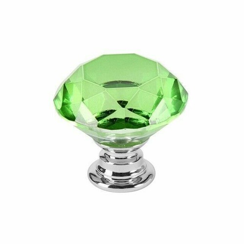 Crystal Glass Diamond Pull Handle Door Knob Drawer Cupboard Cabinet Dia 20-50mm - Picture 9 of 30