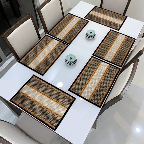 Handcrafted Table Placemats Madur Kathi Heat Resistant Set of 6 - Bild 2 von 6