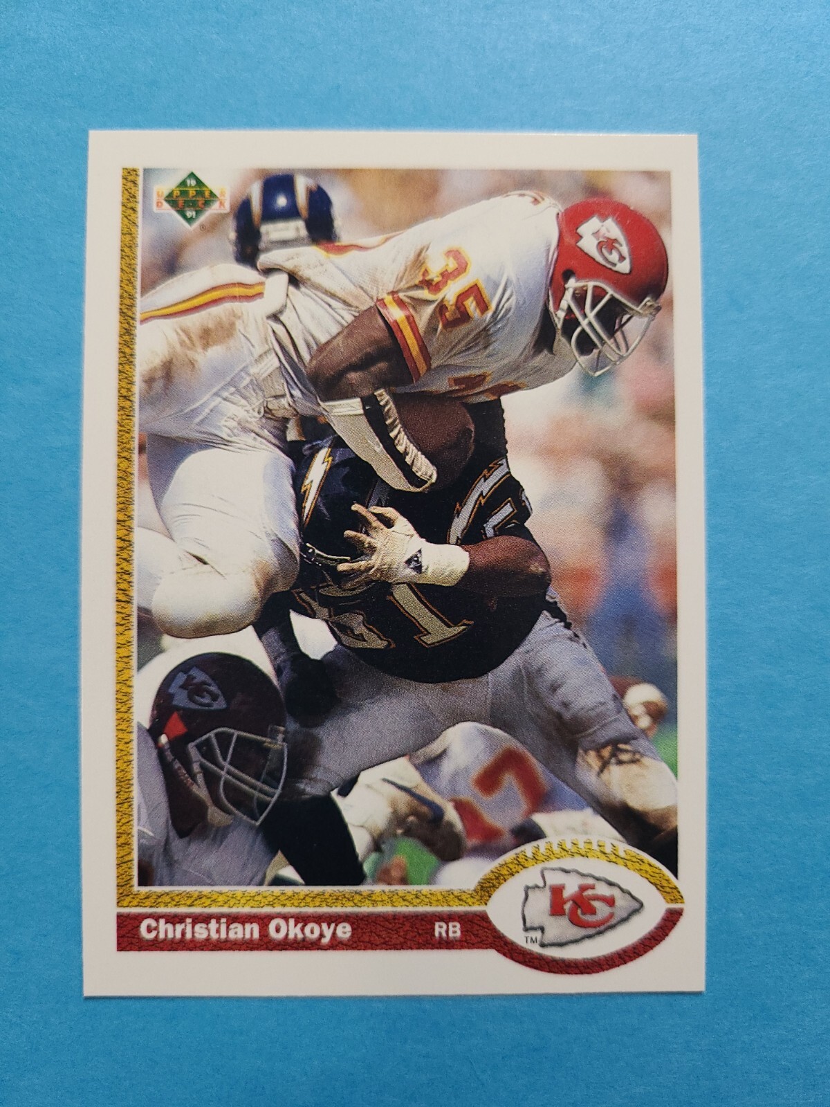 CHRISTIAN OKOYE 1991 UPPER DECK FOOTBALL CARD 176 F4344 eBay