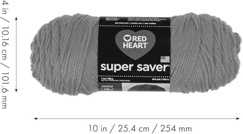 Red Heart Super Saver schwarzes Garn - 3er Pack 198G/7Oz - Acryl - 4 Medium - Bild 10 von 10