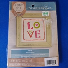 Love 5" x 5" Dimensions Embroidery by Cathy Heck - FREE S/H