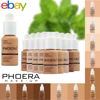 Phoera Liquid Skin Foundation Matte Flawless Full Coverage Face Makeup Concealer