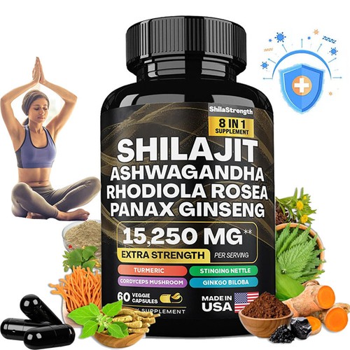 Shilajit Resina 60 Capsulas Con Ashwagandha,curcuma,tribulus | Cuotas