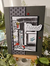 STAMPIN UP CARD KIT -MOTORCYCLE  FRIEND MAKES 4 25.364