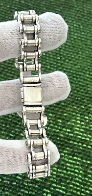 Vintage Harley Davidson Bike Chain Sterling Silver 925 Men
