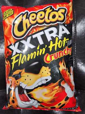 NEW LOOK, SAME TASTE Cheetos XXTRA Flamin'Hot net wt 8.5 oz 05