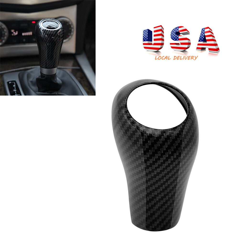 Carbon Fiber Gear Shift Knob Interior Trim For Mercedes-Benz W204 C250 C300