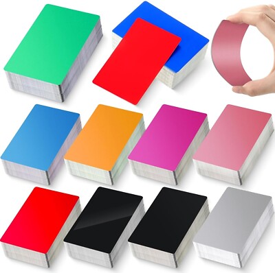 30pcs Laser Engraved Metal Business Cards Blanks 3.4'' x 2.1'' 0.45mm EXTRA THICK