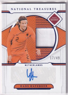Panini 2022 National Treasures FIFA No. MS-HBR Hans Hateboer Patch Auto 17/49