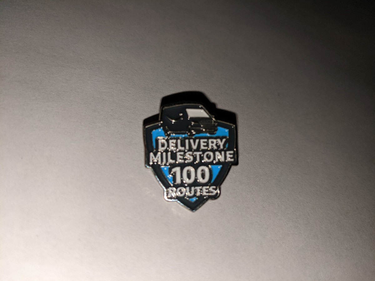 Amazon Delivery Milestone 100 Routes Collectable Pin Rare Brand