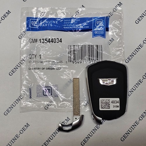 2015-19 Cadillac ATS CTS XTS Remote Smart Key Entry Fob Transmitter 13544034 OEM - Picture 2 of 3