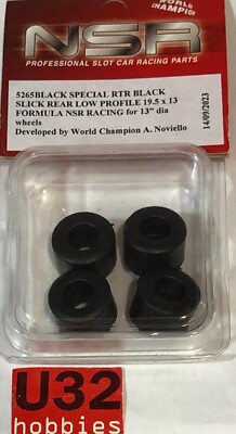 NSR 5265BLACK Reifen 19.5x13 Slick Hintere Formel NSR Racing Felge 13mm